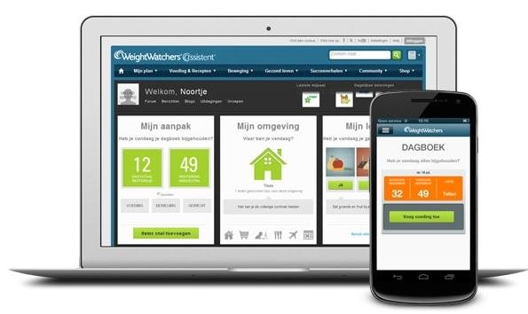 weight watchers op scherm